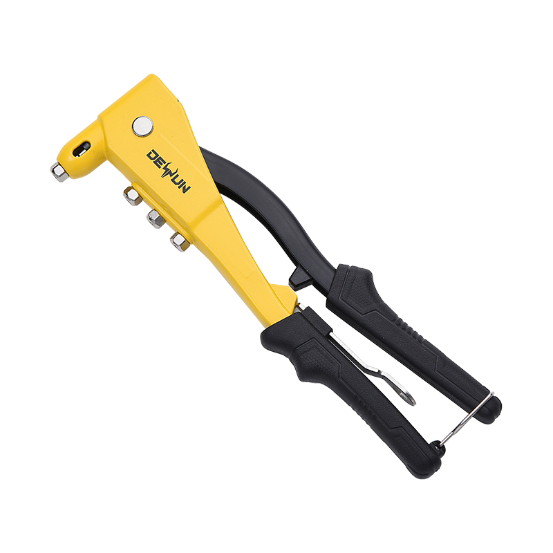 Single hand riveter with spring loaded handle DY-8107